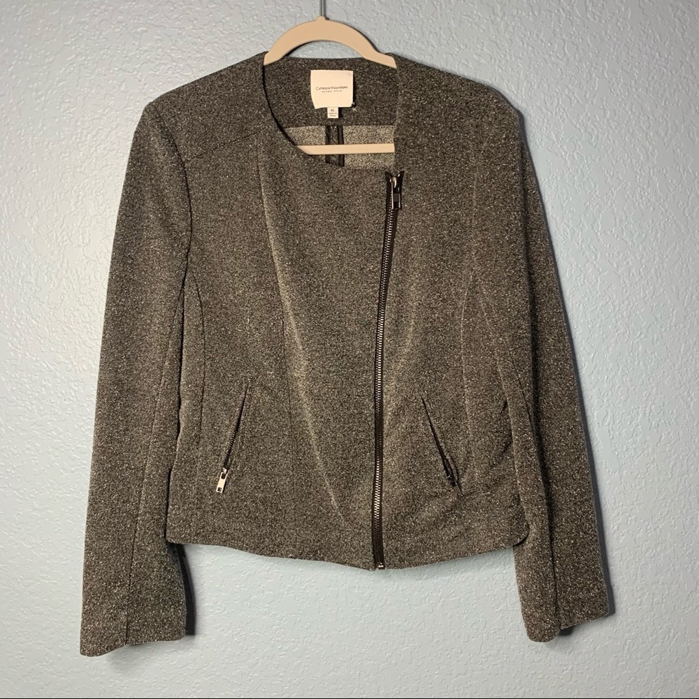 Catherine Malandrino Runway Style Marled Tweed Jacket